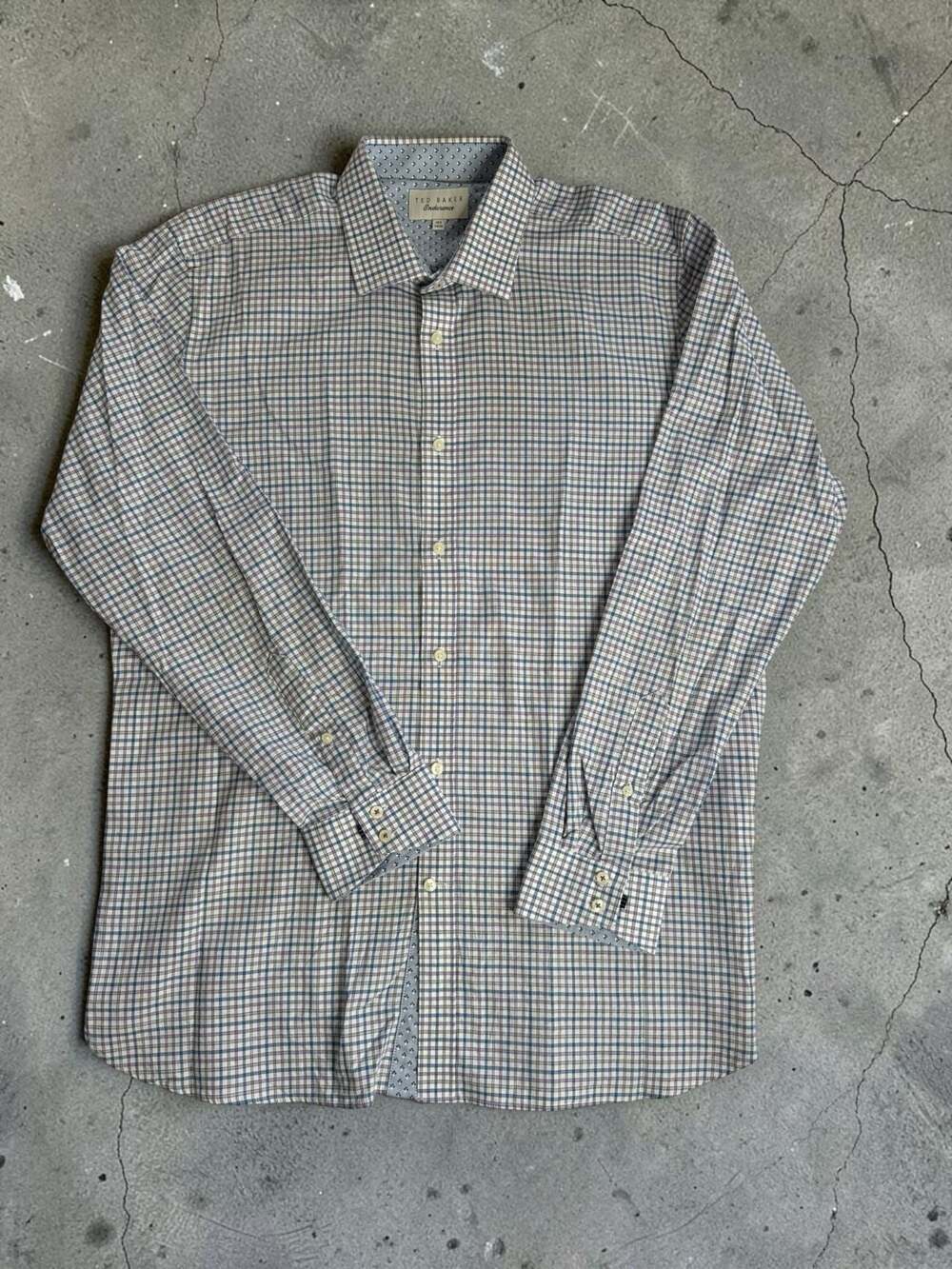 Ted Baker Endurance Men's Plaid Check Dress Shirt Size 16.5 34/35